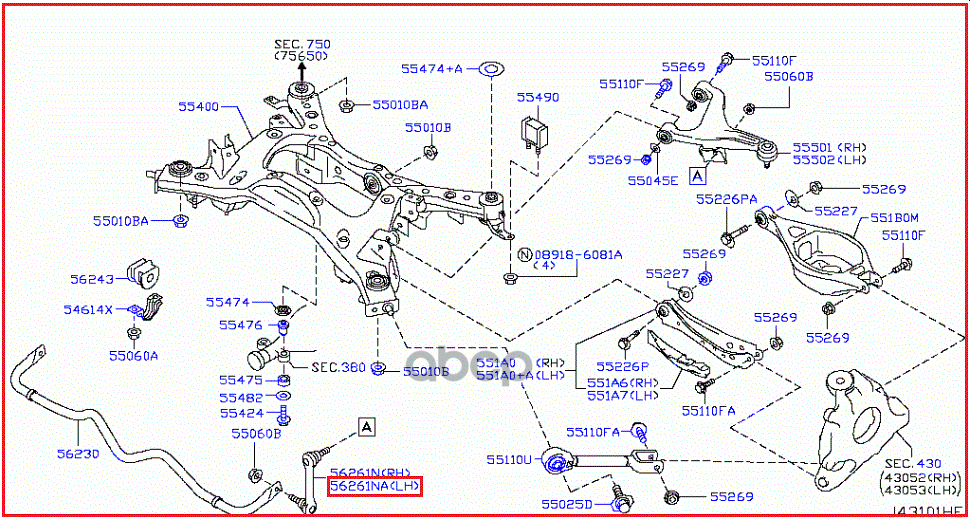 

Стойка Стабилизатора L Nissan 54668-Eg03b NISSAN арт. 54668-EG03B