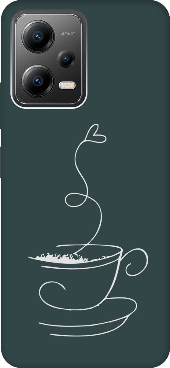 

Чехол на Poco X5 5G "Coffee Love W" зеленый, Зеленый;белый, 158243