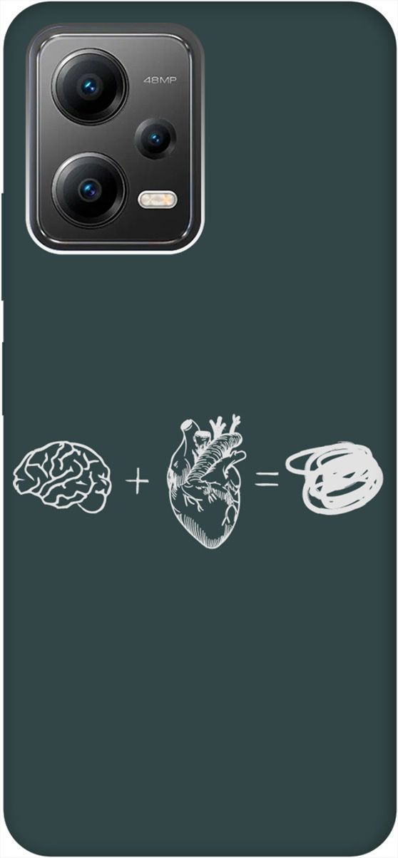 

Чехол на Poco X5 5G "Brain Plus Heart W" зеленый, Зеленый;белый, 158242