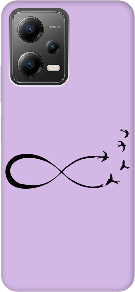 

Чехол на Poco X5 5G "Infinity" сиреневый, Фиолетовый;черный, 158242