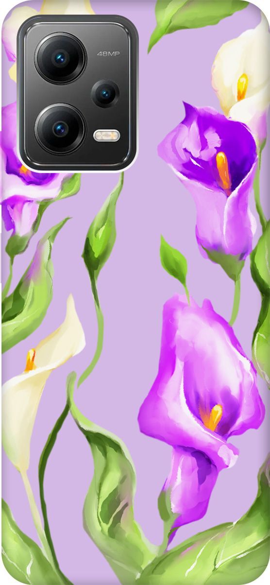 

Чехол на Poco X5 5G "Amazing Callas" сиреневый, Фиолетовый, 158242