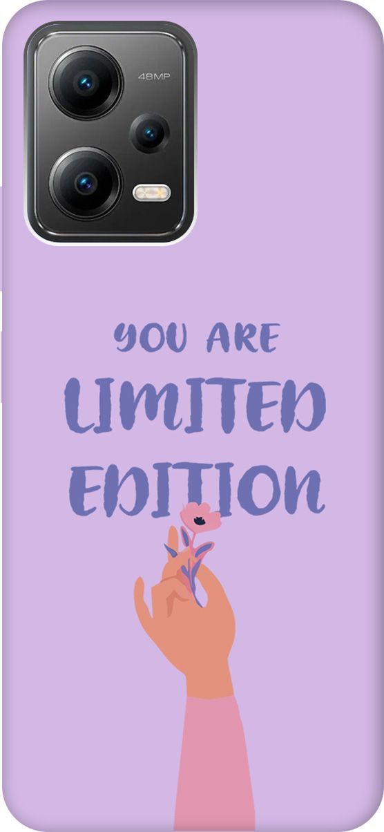 

Чехол на Xiaomi Poco X5 5G с принтом "Limited Edition" сиреневый, Фиолетовый, 158241