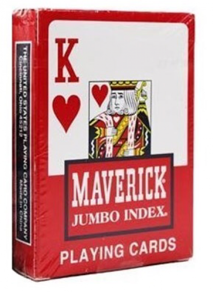 фото Игральные карты maverick (крупный индекс), красные