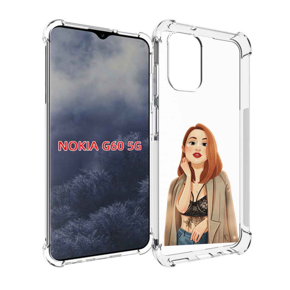 

Чехол MyPads девушка-в-кружевном-2 для Nokia G60 5G, Прозрачный, Tocco