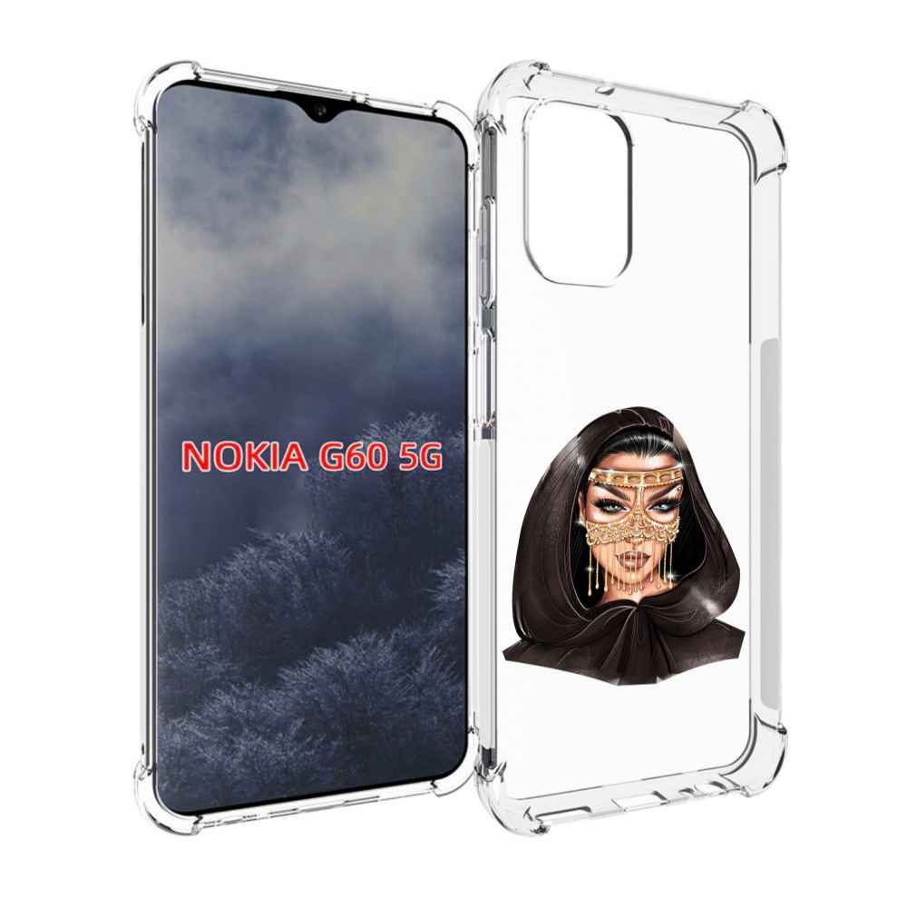 

Чехол MyPads девушка-в-золотой-маске для Nokia G60 5G, Прозрачный, Tocco