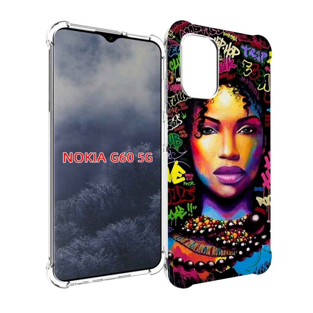 

Чехол MyPads девушка-в-граффити женский для Nokia G60 5G, Прозрачный, Tocco