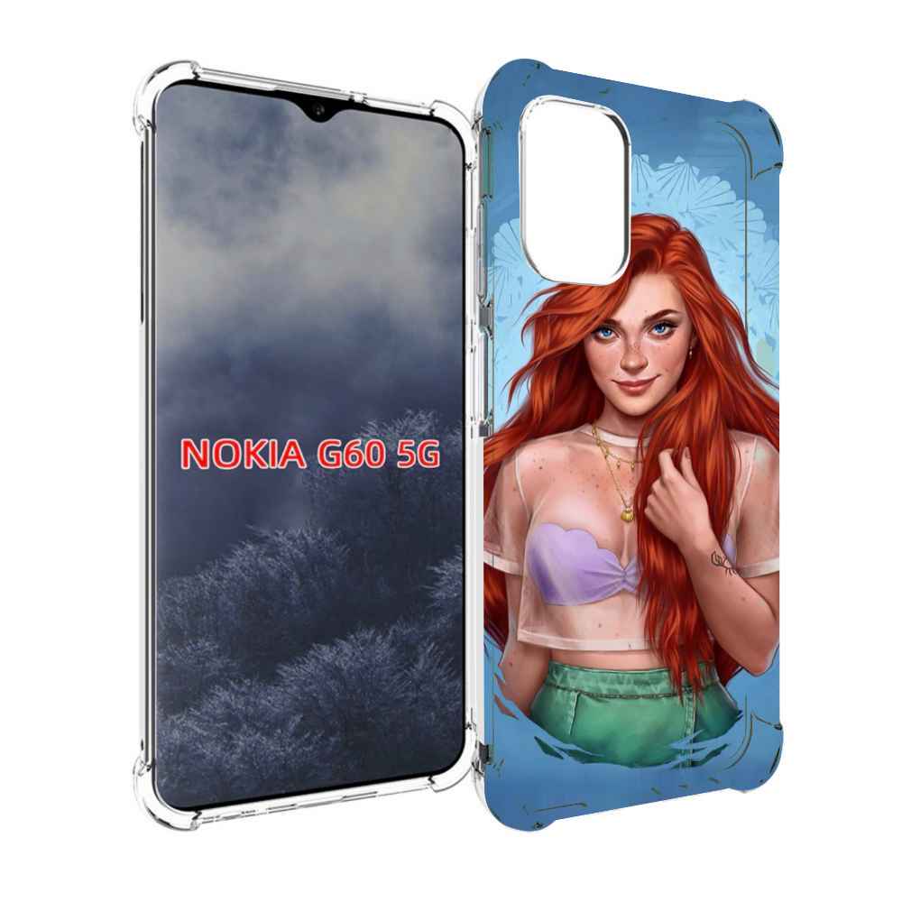 

Чехол MyPads девушка-в-голубом-фоне женский для Nokia G60 5G, Прозрачный, Tocco