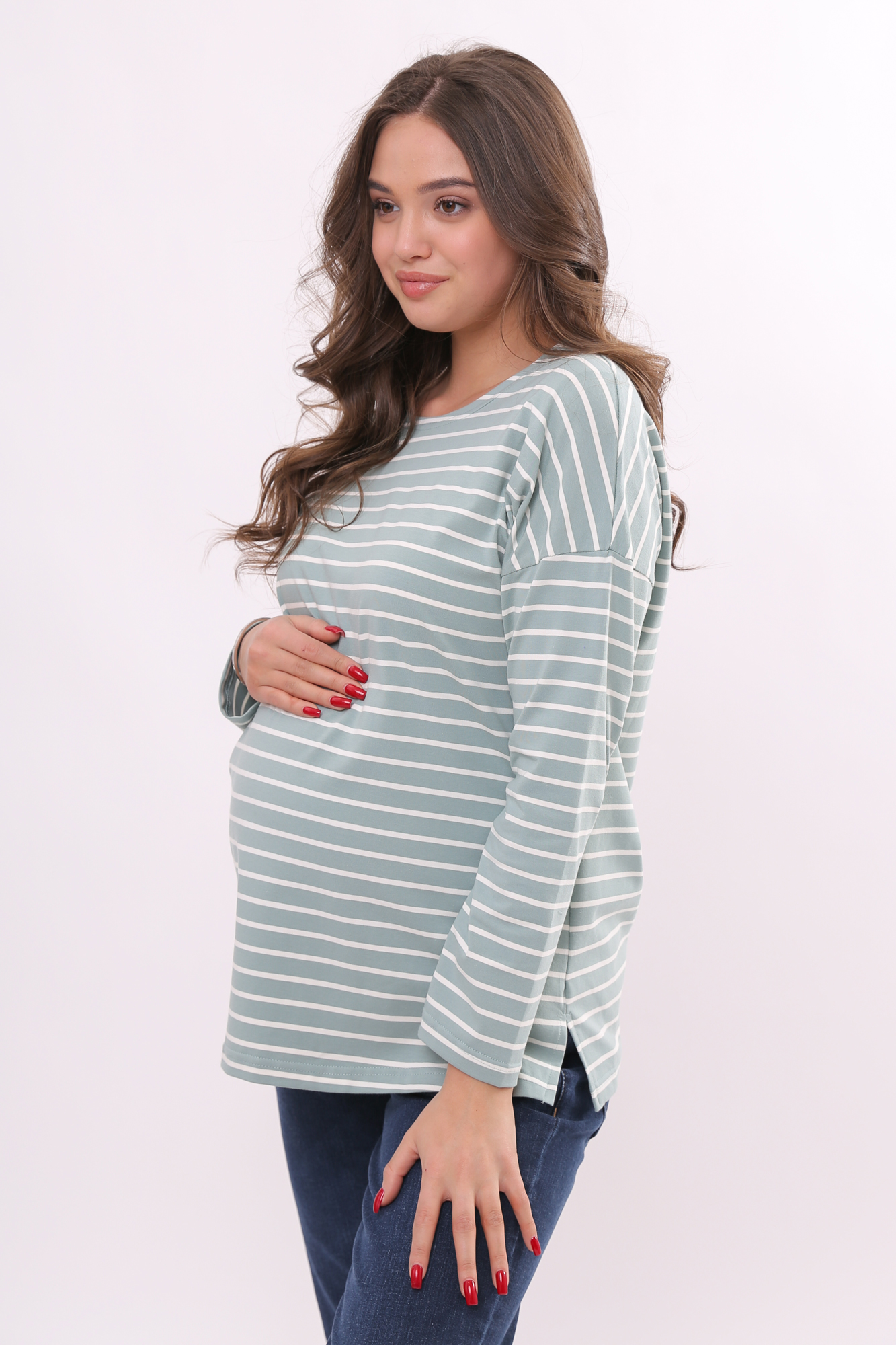 

Лонгслив для беременных женский Magica bellezza 03-52223MB зеленый 42 RU, 03-52223MB