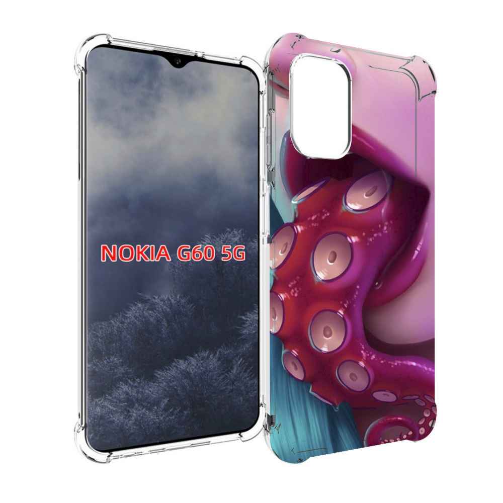 

Чехол MyPads девушка с щупальцой женский для Nokia G60 5G, Прозрачный, Tocco