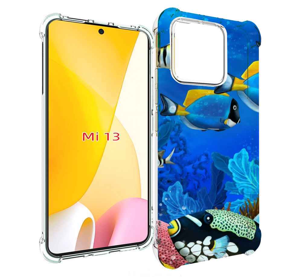 

Чехол MyPads Рыбки для Xiaomi 13, Прозрачный, Tocco