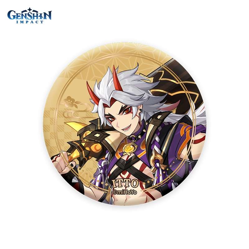 Значок Genshin Impact Inazuma Character Can Badge Arataki Itto