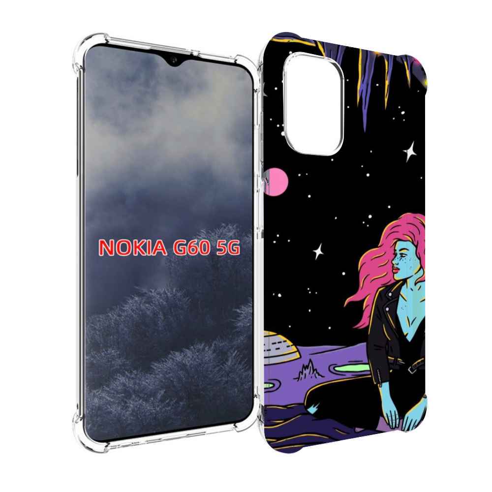 

Чехол MyPads девушка с красными волосами в космосе женский для Nokia G60 5G, Прозрачный, Tocco