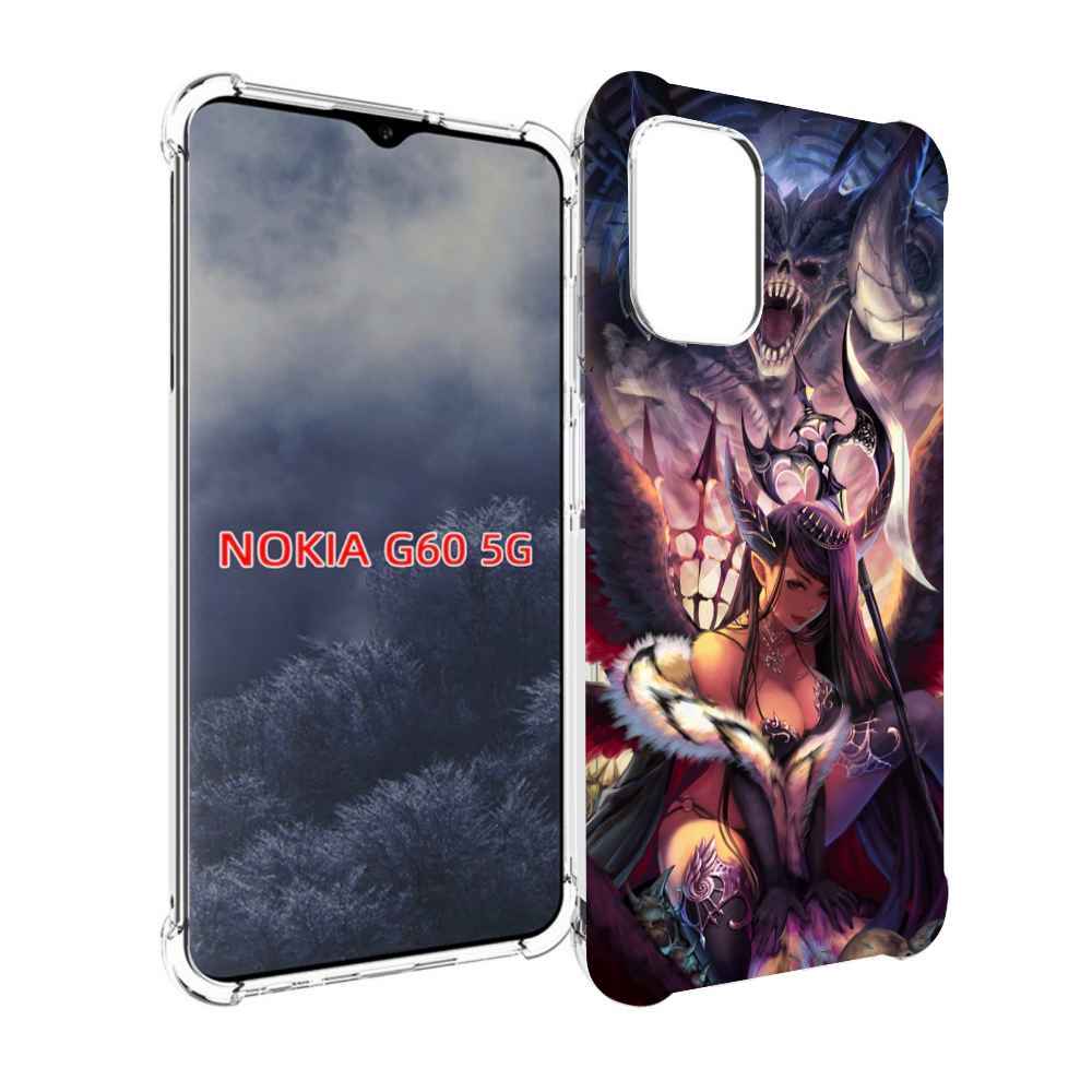 

Чехол MyPads девушка с демоном на фоне женский для Nokia G60 5G, Прозрачный, Tocco