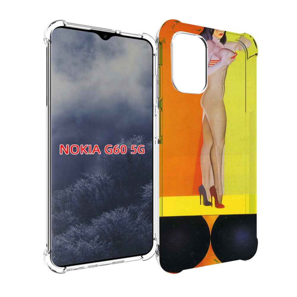 

Чехол MyPads девушка на шарах женский для Nokia G60 5G, Прозрачный, Tocco