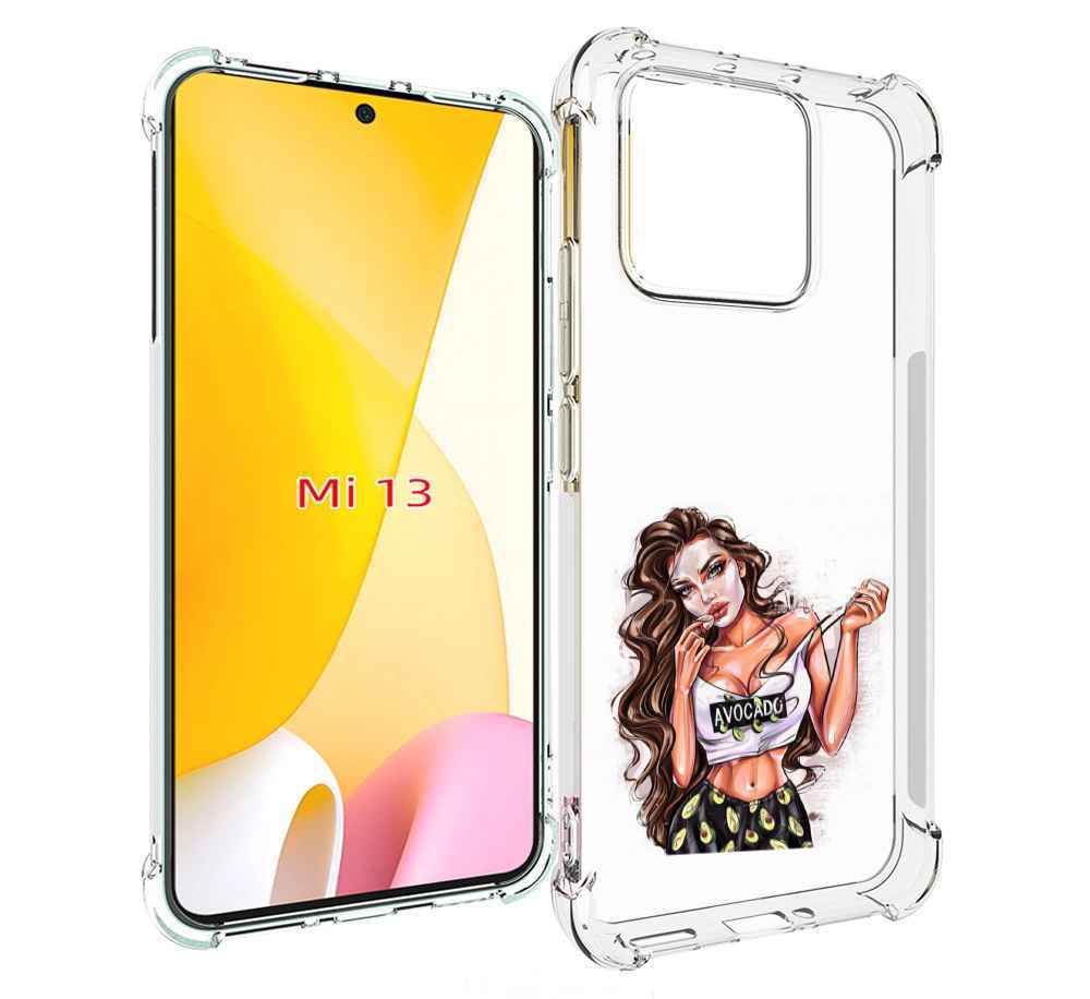 

Чехол MyPads Продукты на дом с доставкой женский для Xiaomi 13, Прозрачный, Tocco