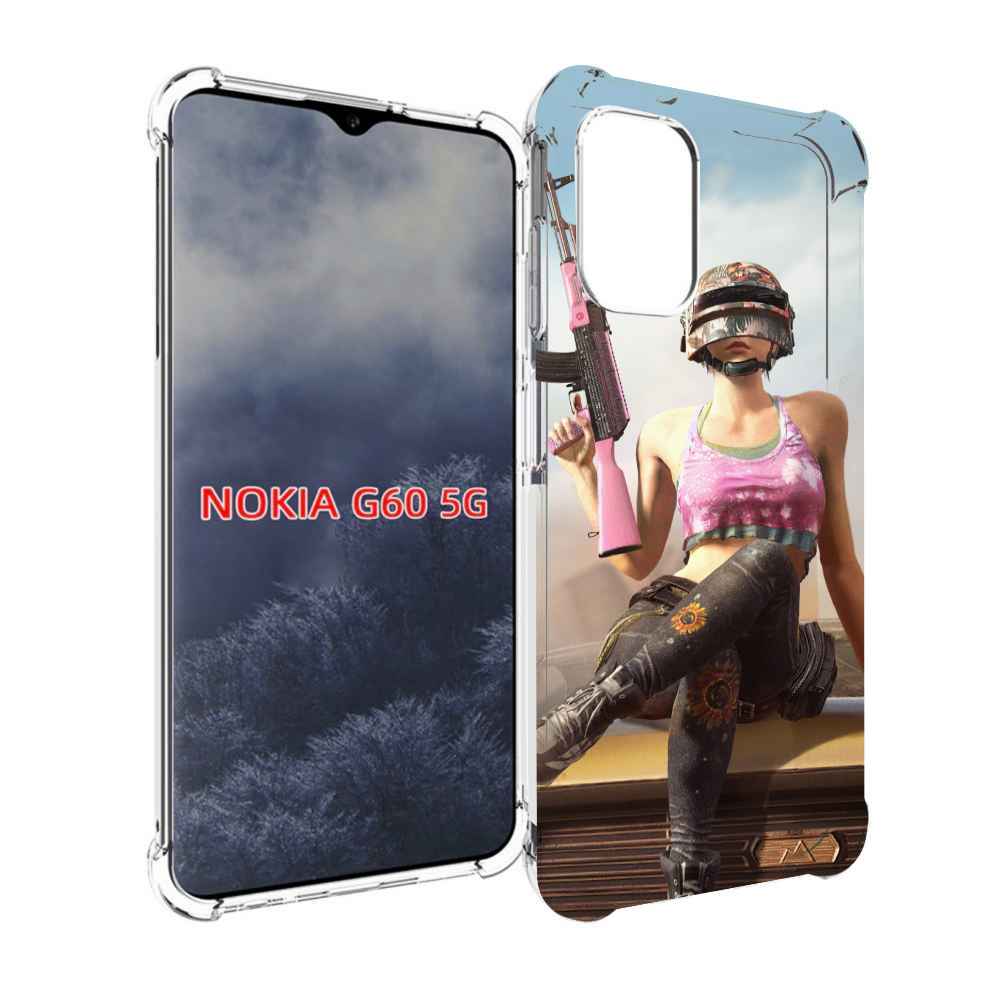 

Чехол MyPads девушка из PUBG для Nokia G60 5G, Прозрачный, Tocco
