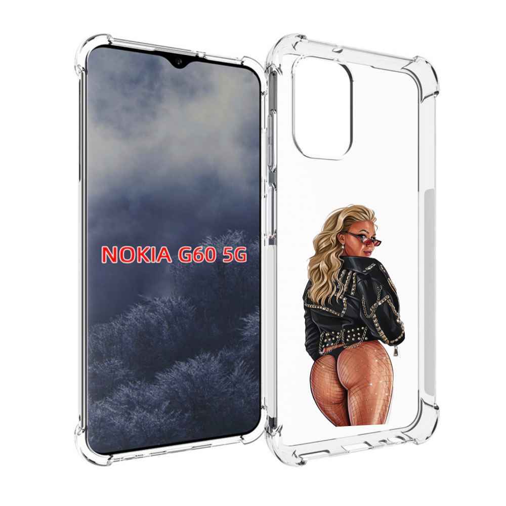 Чехол MyPads девушка в чулках полуголая женский для Nokia G60 5G