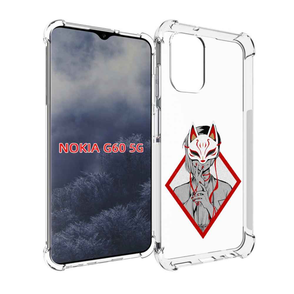

Чехол MyPads девушка в маске япония для Nokia G60 5G, Прозрачный, Tocco