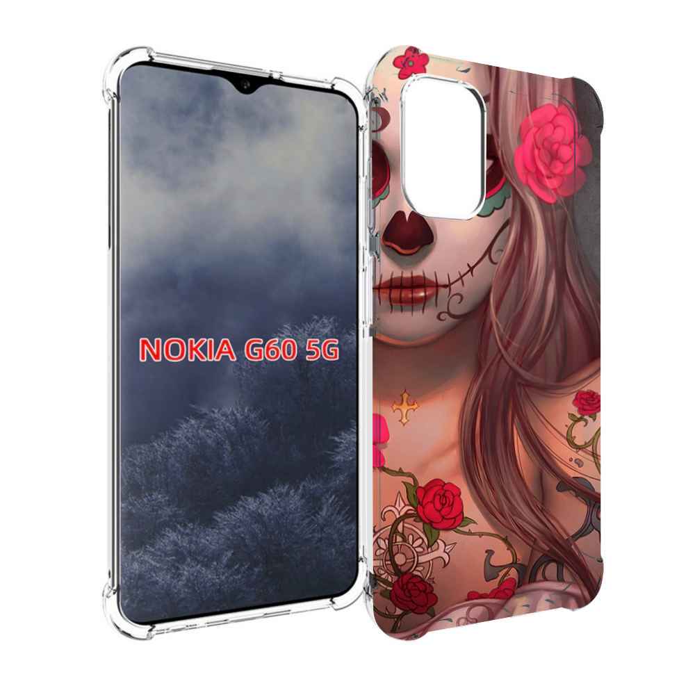

Чехол MyPads девочка в рисунках для Nokia G60 5G, Прозрачный, Tocco