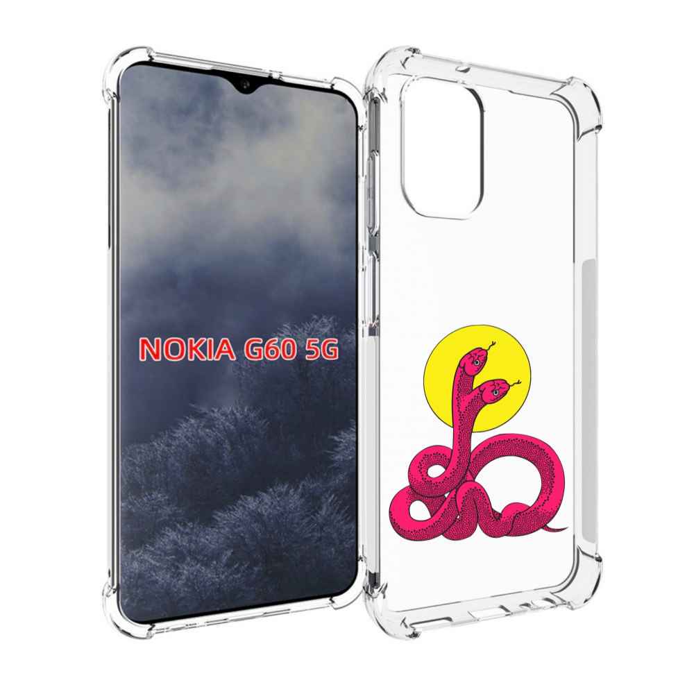 

Чехол MyPads двухголовая-змея для Nokia G60 5G, Прозрачный, Tocco
