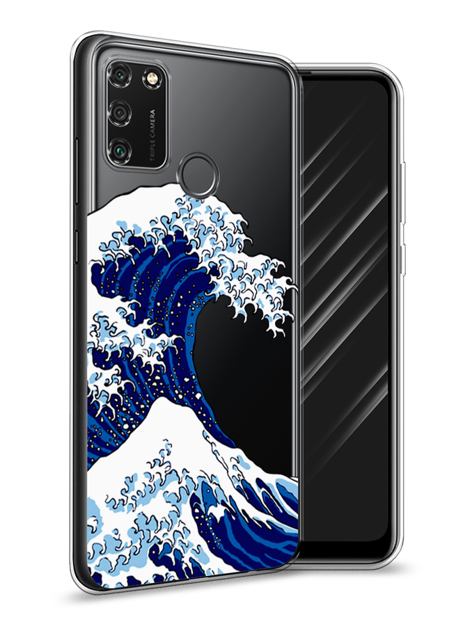 

Чехол Awog на Honor 9A "Волна в Канагаве", Синий;белый, 612350-4