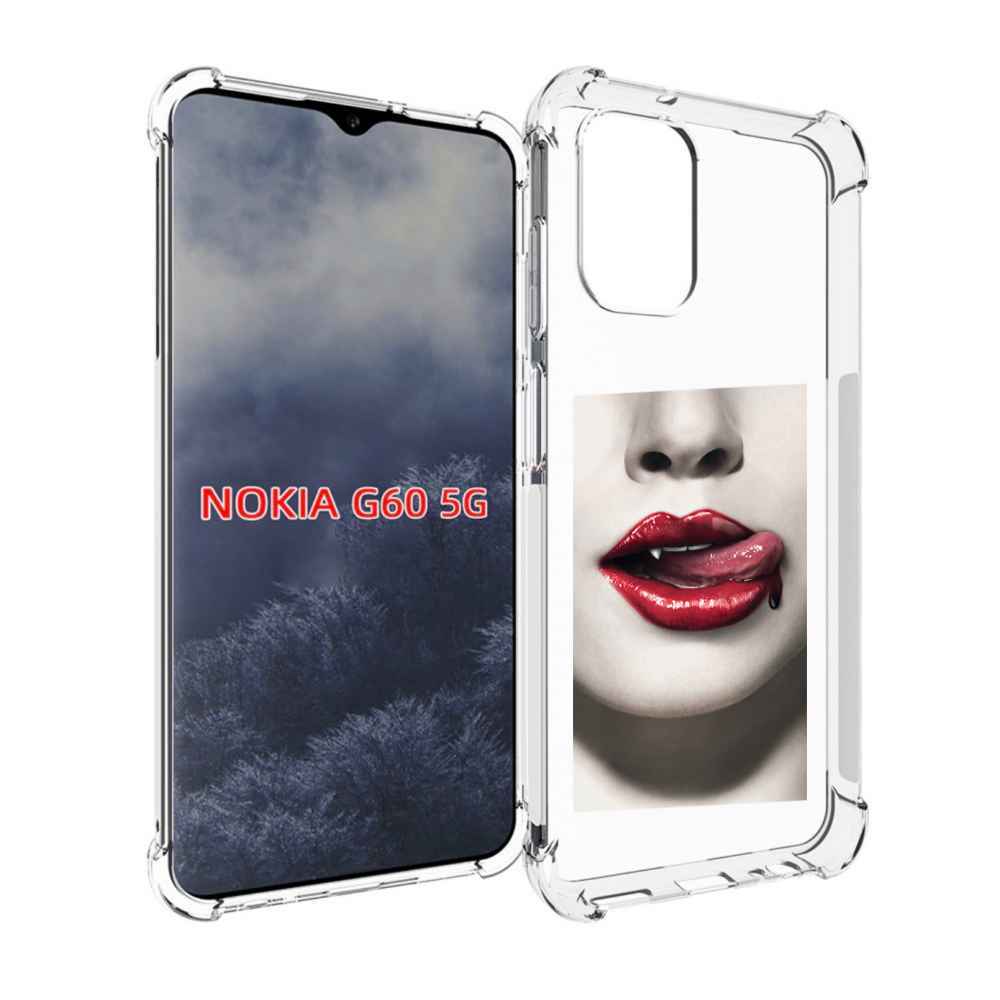 

Чехол MyPads губы-вампирши для Nokia G60 5G, Прозрачный, Tocco
