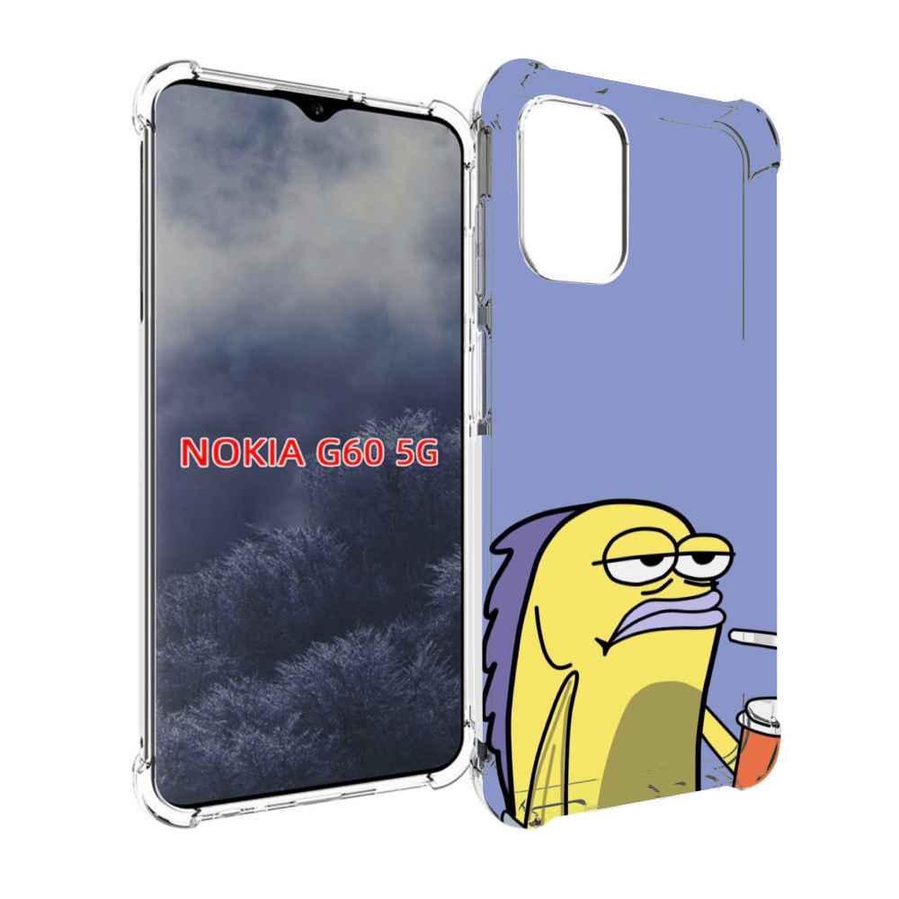 

Чехол MyPads грусная-рыба-из-спанч-боба для Nokia G60 5G, Прозрачный, Tocco