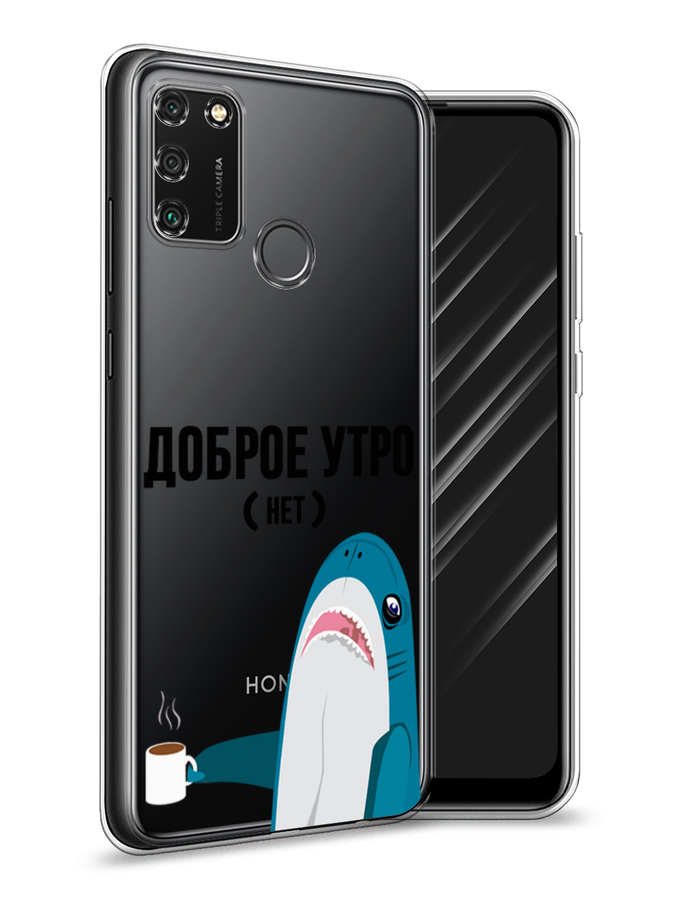 

Чехол Awog на Honor 9A "Доброе утро", Синий;белый;черный, 612350-2