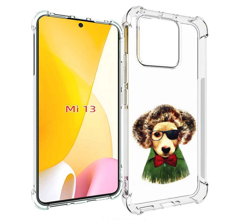 

Чехол MyPads Пес в бабочке для Xiaomi 13, Прозрачный, Tocco