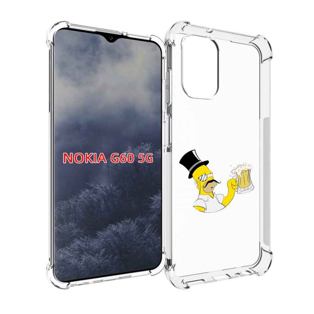 

Чехол MyPads гомер-с-напитком для Nokia G60 5G, Прозрачный, Tocco
