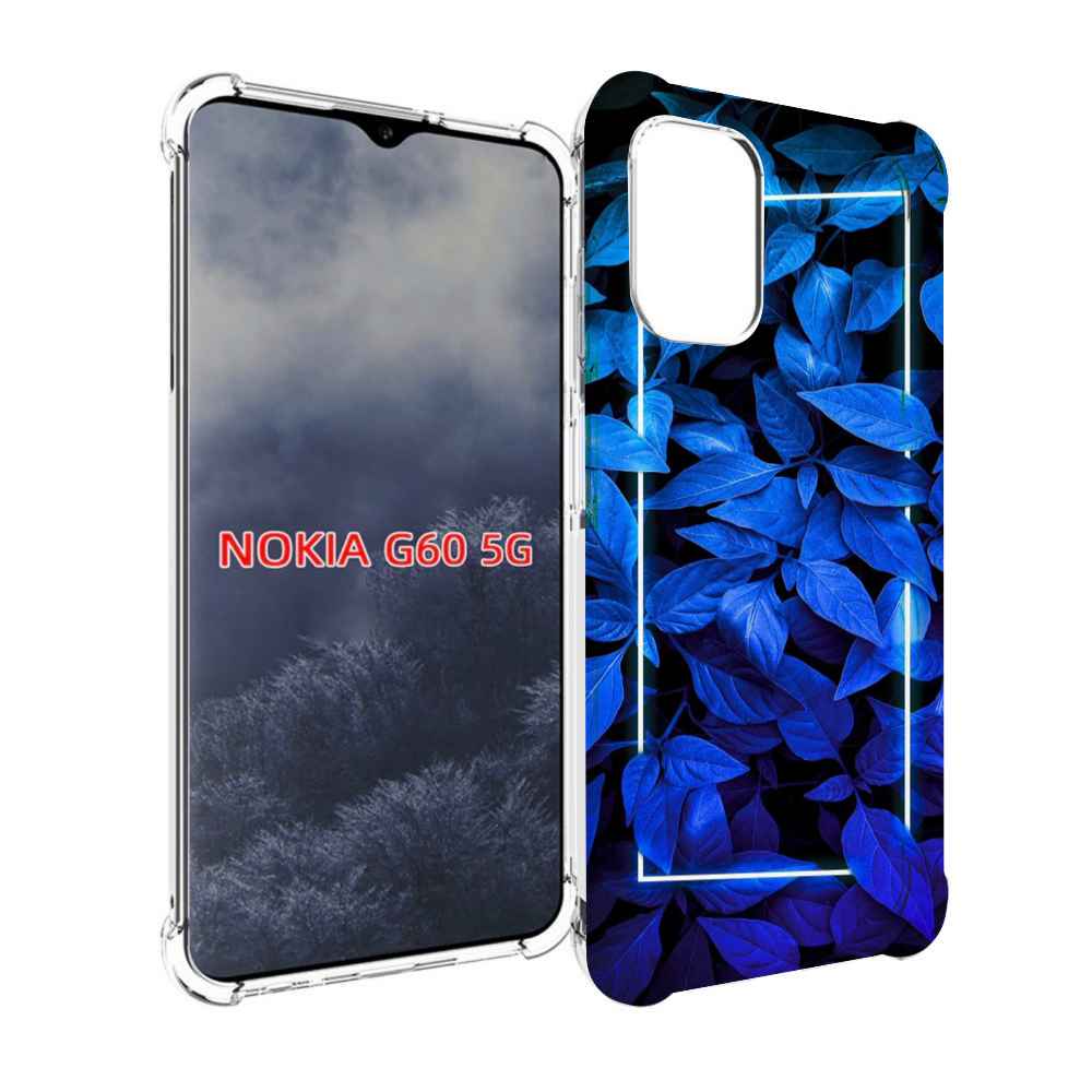 

Чехол MyPads голубые цветочки неон для Nokia G60 5G, Прозрачный, Tocco