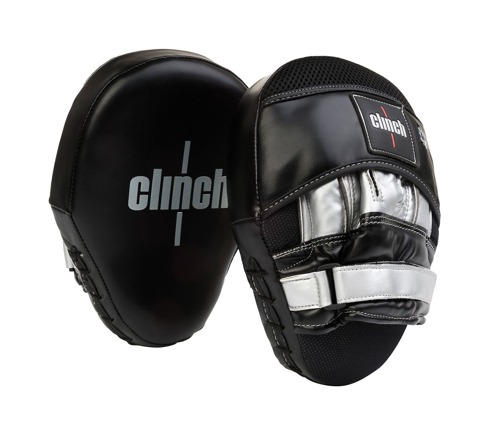 

C544 Лапы Clinch Focus Mitt Curve черно-серебристые, Черный, Mitt Curve