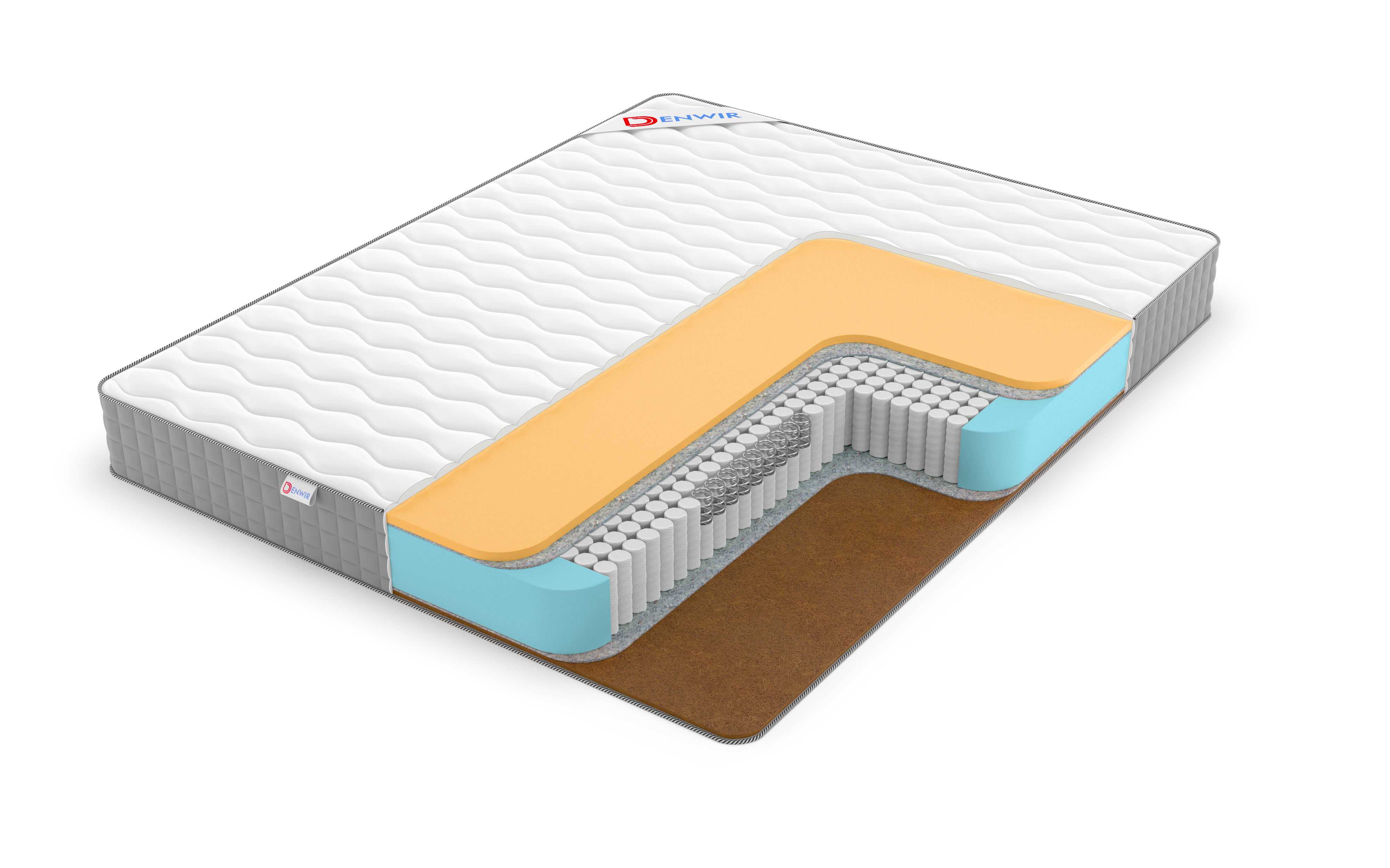 

Матрас пружинный Denwir BEST MEMO HARD S1000 70х185, 18 см, Белый, BEST MEMO HARD S1000