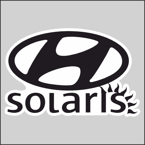 

Наклейка Наклейки за Копейки Hyundai Solaris 17х11см, ННН-1470