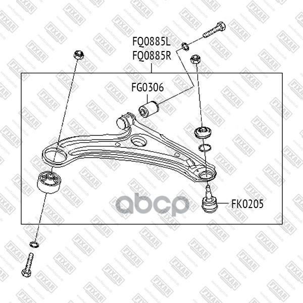 

Рычаг Передний Нижний L Hyundai Getz 02- Fixar Fq0885l FIXAR арт. FQ0885L