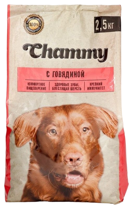 Сухой корм для собак Chammy для малых пород, с говядиной, 2,5 кг