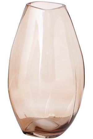 фото Стеклянная ваза адиан, прозрачная светло-коричневая, 32 см, boltze, арт. 2009616-boltze
