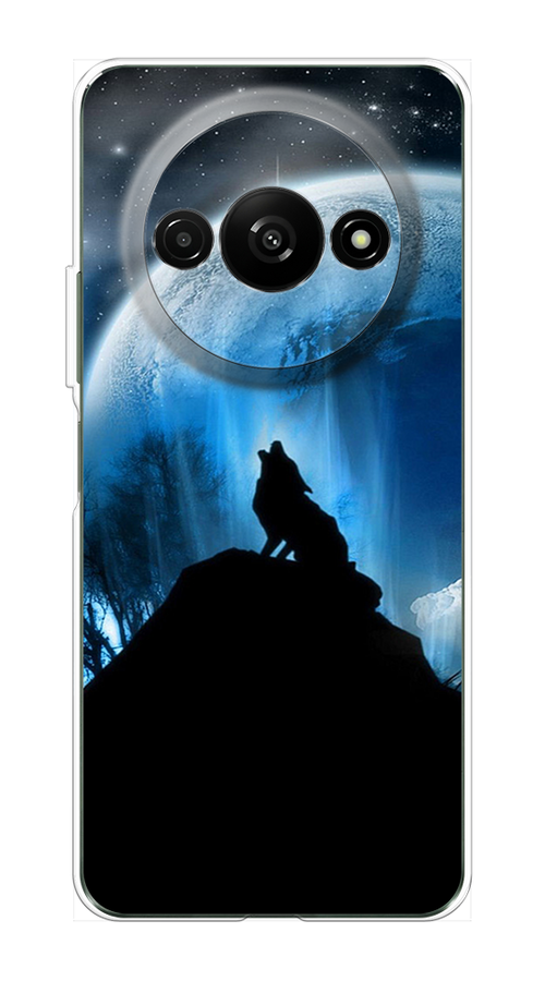 

Чехол на Redmi A3 "Волк 2", Синий;черный;белый, 321250-1
