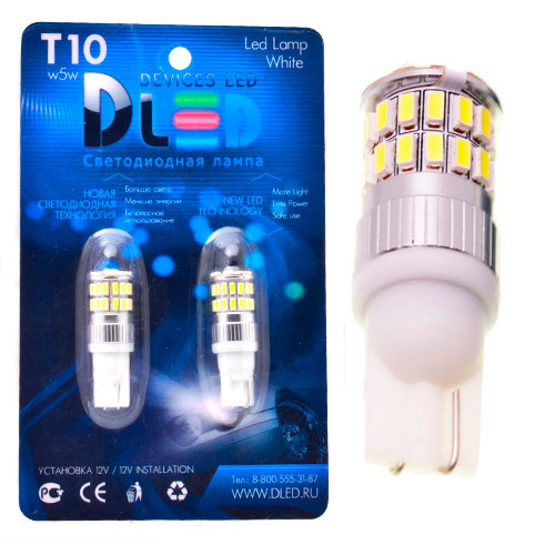 

Светодиодная автомобильная лампа T10 - W5W - 36 SMD3014 + Стабилизатор (Комплект 2 лампы.), T10 - W5W - 36 SMD3014 + Стабилизатор