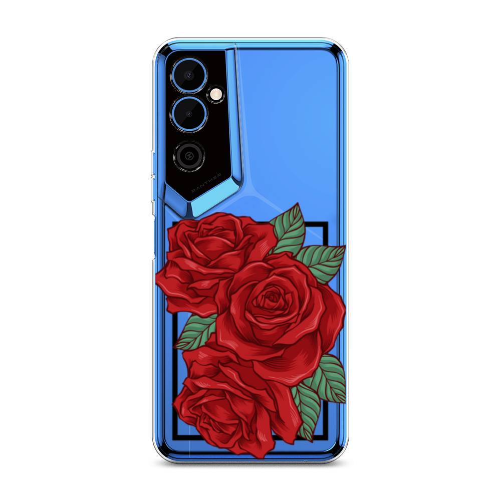 

Чехол для Tecno Pova Neo 2 "Три алые розы", Красный, 302450-2