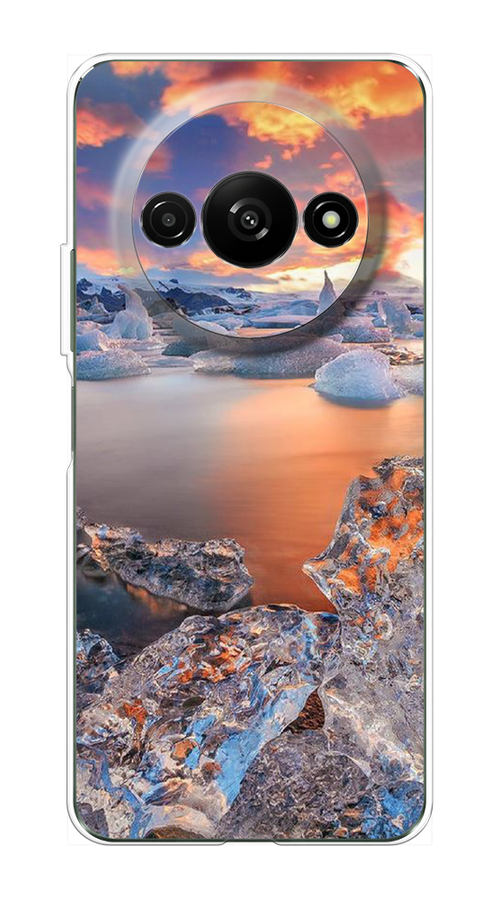 

Чехол на Redmi A3 "Ледники", Синий;оранжевый, 321250-1