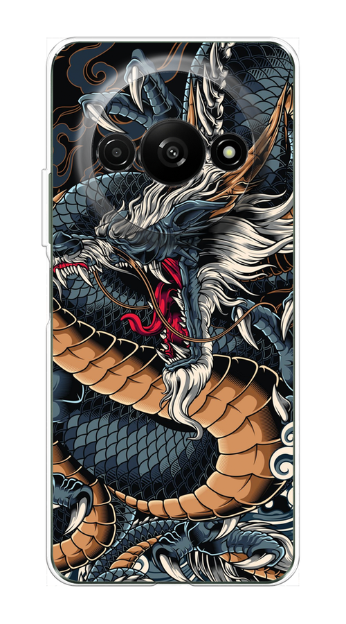 

Чехол на Redmi A3 "Japanese Dragon", Коричневый;черный;синий, 321250-1