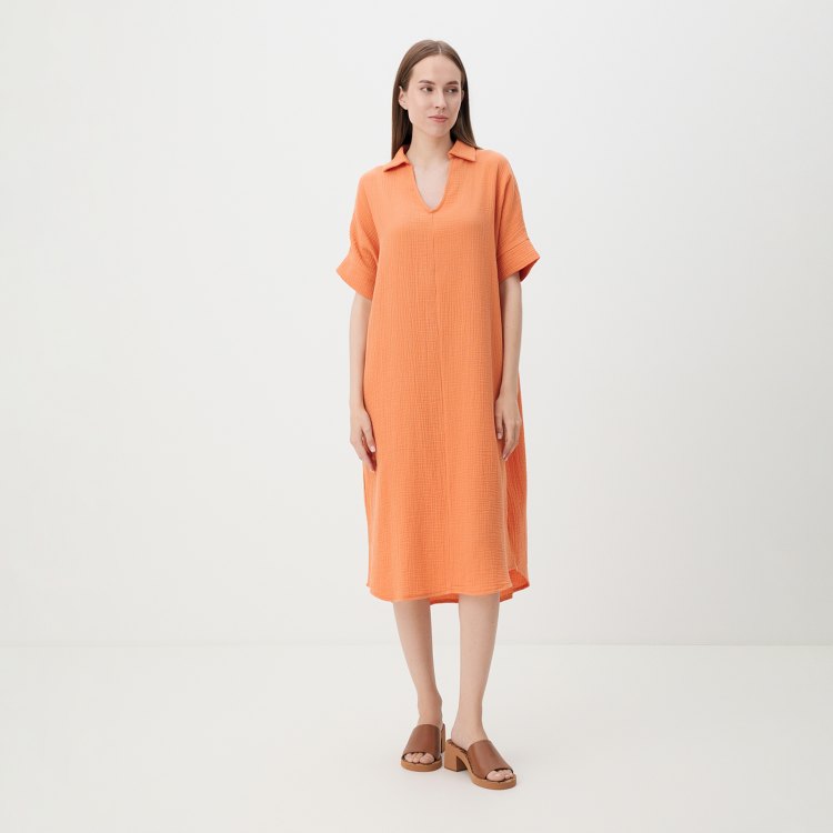 

Платье женское Maison David BLN917 оранжевое 2XS, Оранжевый, BLN917
