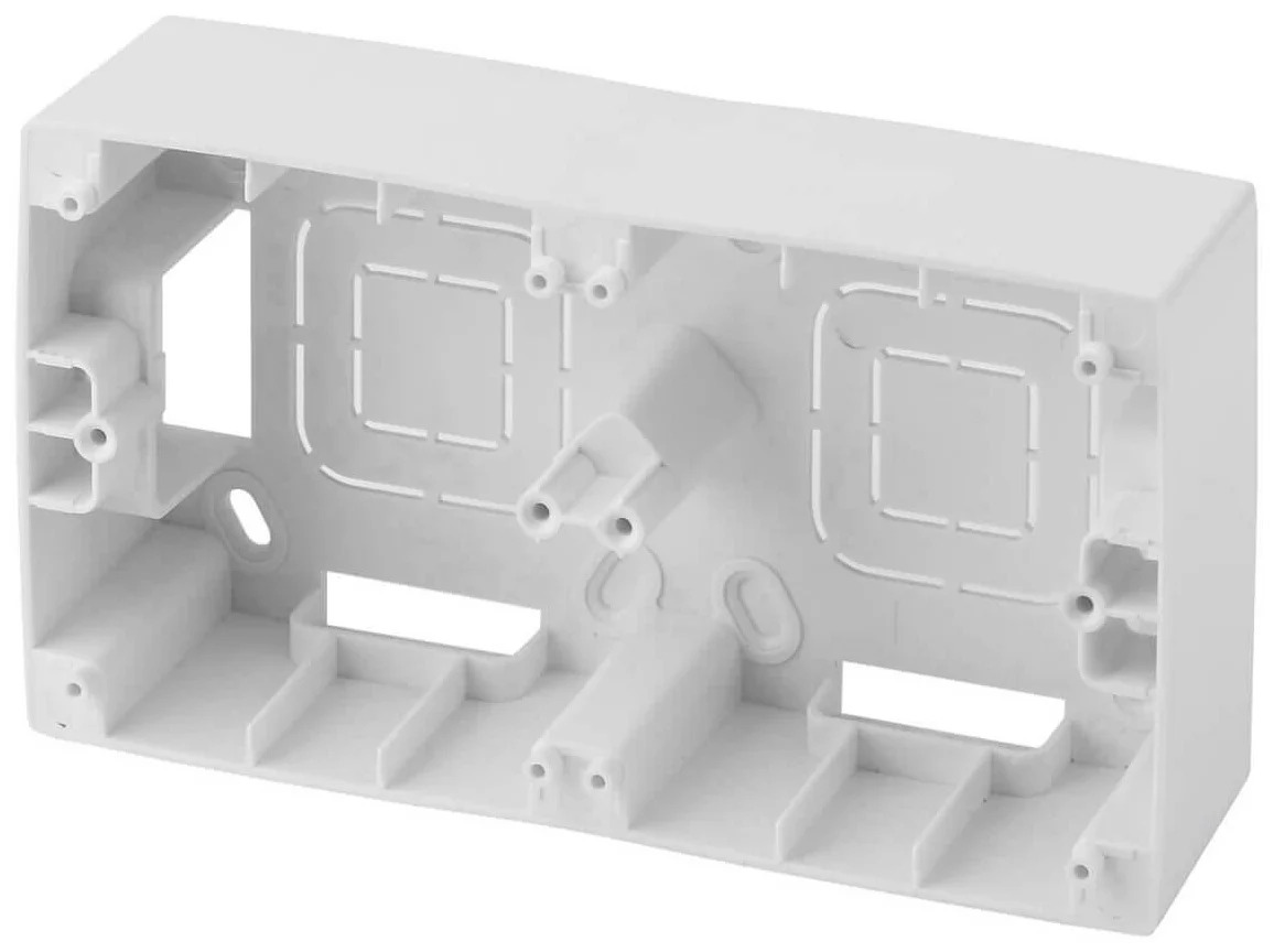 Коробка для накладного монтажа, 2-постовая ERA 12 12-6102-01 коробка накладного монтажа эра 12 6102 01 2 поста эра 12 белый б0043170