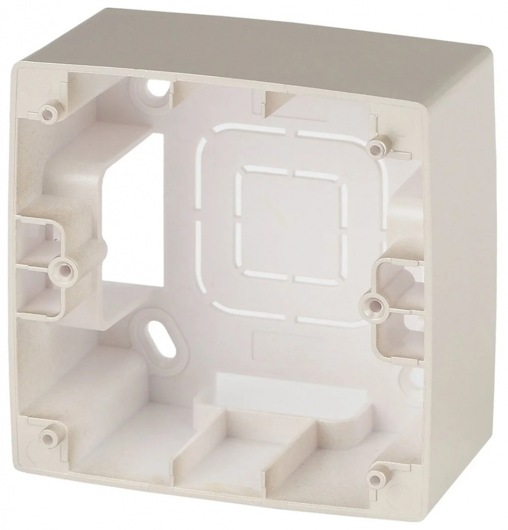 Коробка для накладного монтажа ERA 12-6101-04 1 пост, шампань коробка для трехместной рамочно узловой сборки для бетона и кирпича bylectrica