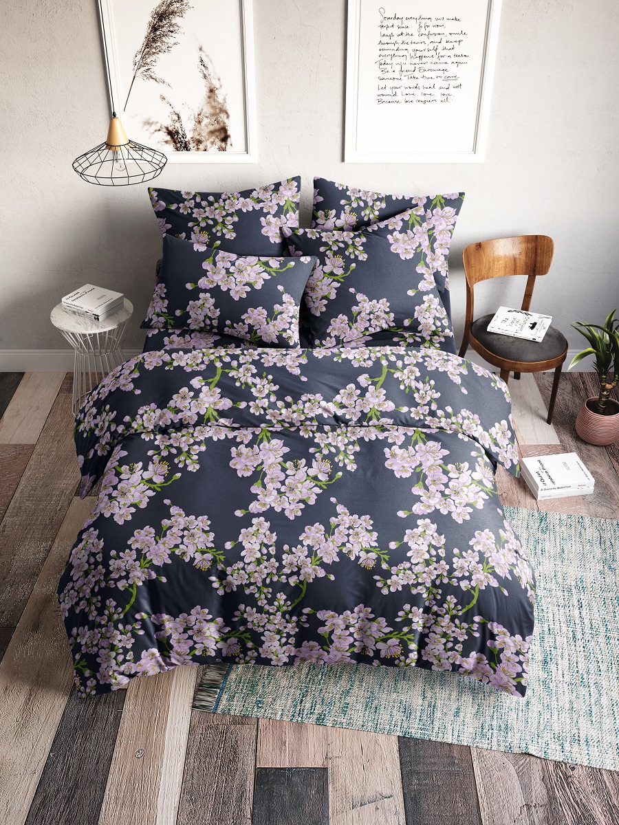 

Постельное Белье Ночь Нежна Слива 70343-1 Бязь 2 сп. 70х70