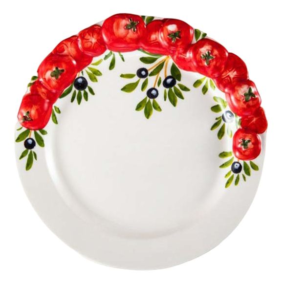 Тарелка для закусок Edelweiss Томаты и оливки 22 см