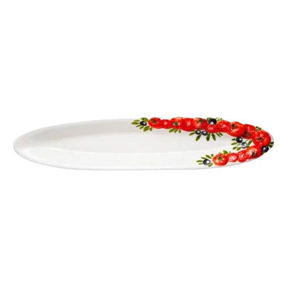 

Селедочница Edelweiss Томаты и оливки керамика 43 х 9 х 3 см