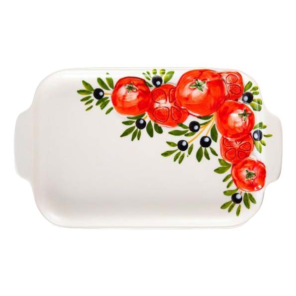 

Блюдо сервировочное прямоугольное Edelweiss Томаты и оливки 26 х 16 х 2 см