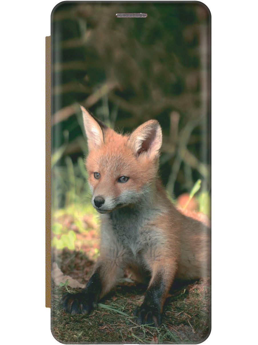 

Чехол на Poco X5 5G "Сонливый лисенок" золотистый, Бежевый;зеленый, 158235